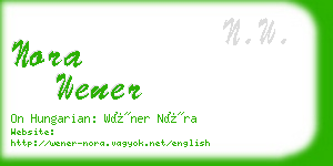 nora wener business card